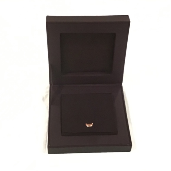 Monica Vinader Sterling Silver White Stone Rose Gold Tone Dangle Earrings 3/4" L - Picture 4 of 4